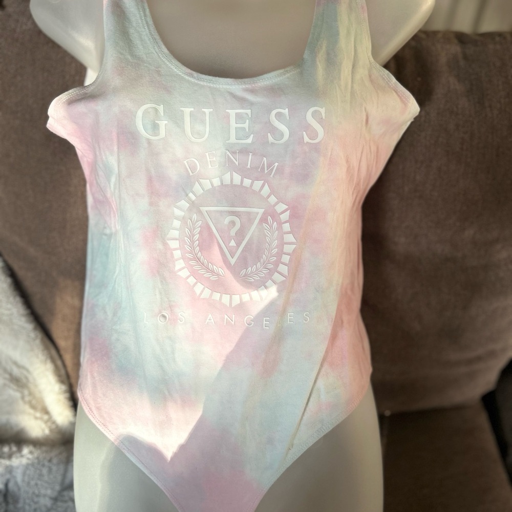 GUESS Tie-Dye One Piece Bodysuit Size Large